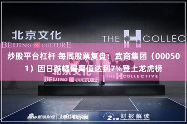 炒股平台杠杆 每周股票复盘:武商集团(000501)因日跌幅偏离值达到7%登上龙虎榜