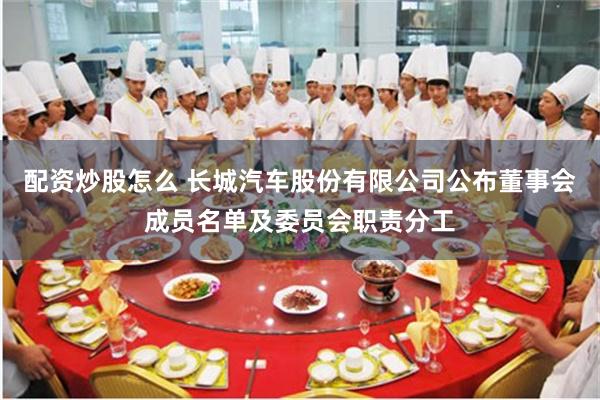 配资炒股怎么 长城汽车股份有限公司公布董事会成员名单及委员会职责分工