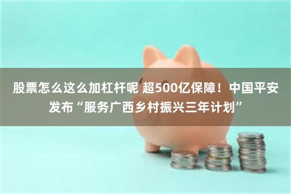 股票怎么这么加杠杆呢 超500亿保障！中国平安发布“服务广西乡村振兴三年计划”