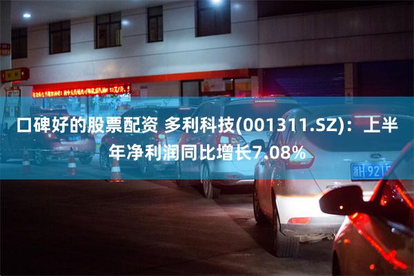口碑好的股票配资 多利科技(001311.SZ)：上半年净利润同比增长7.08%