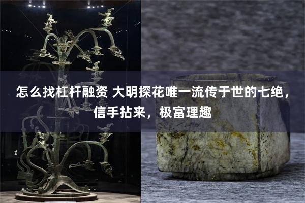 怎么找杠杆融资 大明探花唯一流传于世的七绝，信手拈来，极富理趣